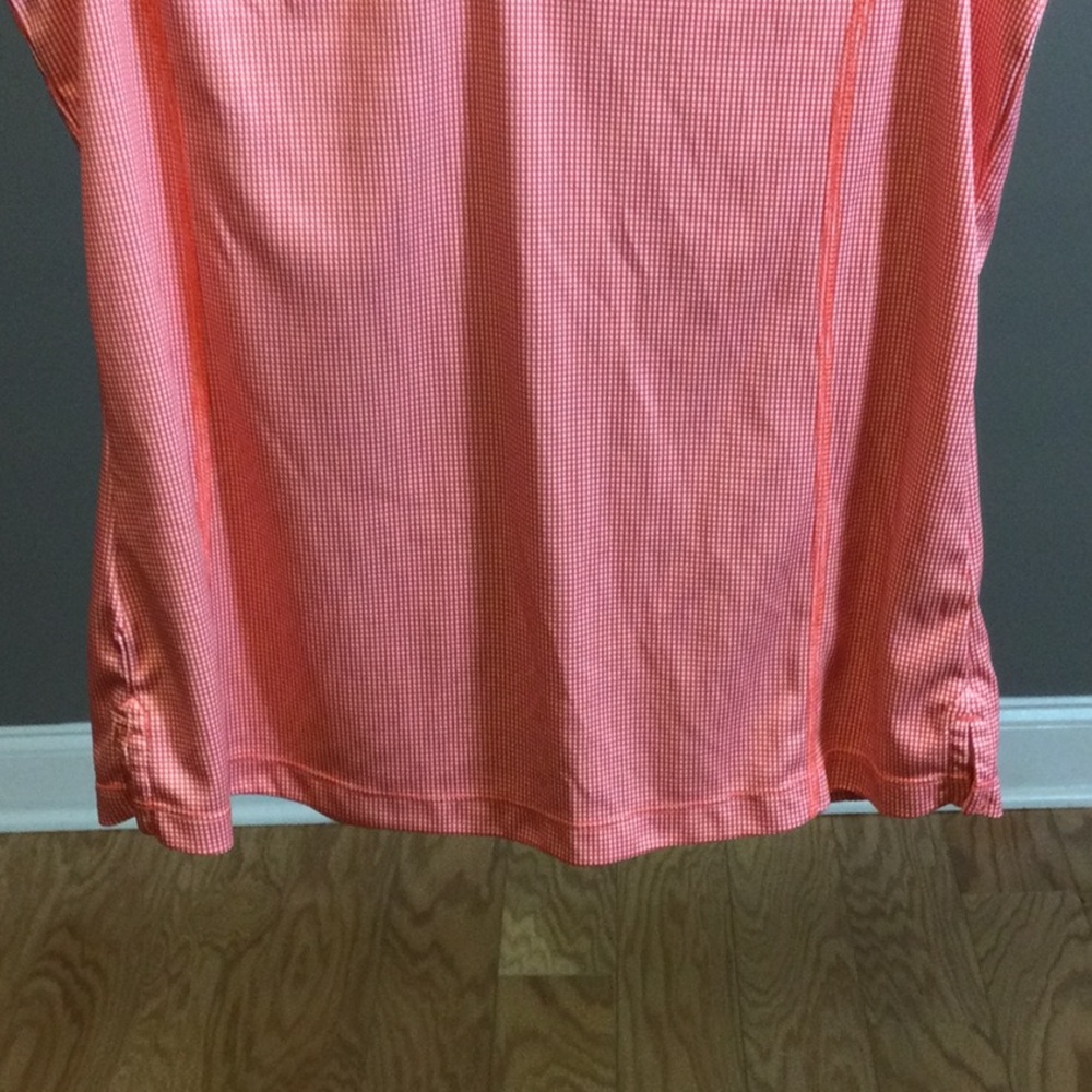 L PGA Tour peach checked sleeveless activity top - Picture 7 of 14